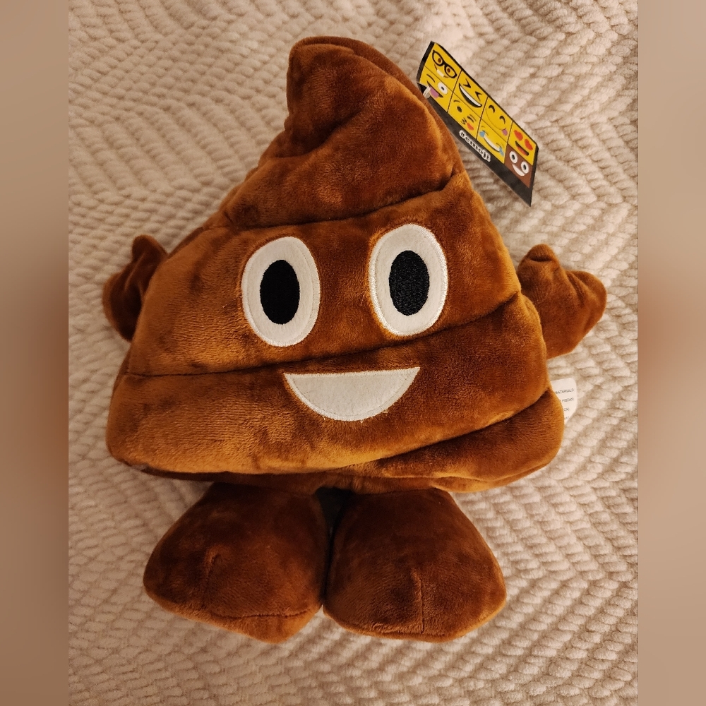 Poop emoji decorative pillow